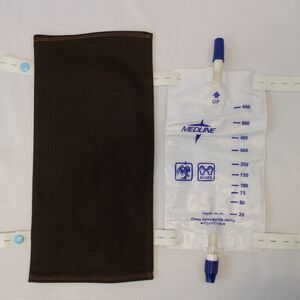 Brown Twill 500mL - 600mL Medline Rusch Uro-Safe Catheter Leg Bag Cover